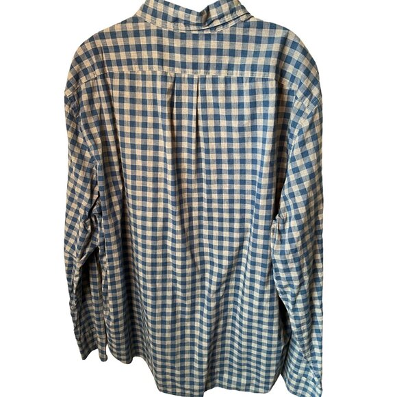 J Crew Long Sleeve Button Up Blue/Light Gray Men's Shirt‎ XXL - Picture 5 of 8